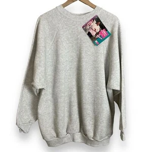 Vintage Hanes Sweatshirt neu mit Etikett meliert grau Deadstock Damen Übergröße 3X sportlich - Bild 1 von 11
