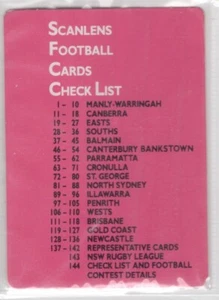 🔥 1988 Scanlens CHECKLIST  144 of 144 🔥 #9 - Picture 1 of 1