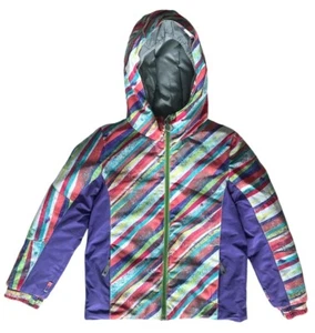 Spyder Kids Bitsy Charm Snow Jacket, Ski Snowboarding, sz 5 Multi-Splatter Iris - Picture 1 of 15