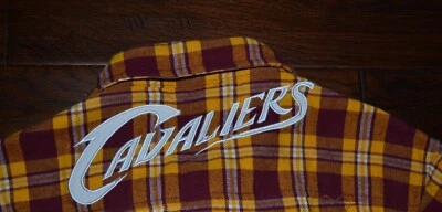Cleveland Cavaliers Cavs Mens Long Sleeve Flannel Shirt Plaid M Embroidered NWOT - Image 1 of 4