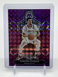 2023-24 Panini Mosaic Basketball Cameron Johnson #188 Purple Prizm #’d/99 Nets - Picture 1 of 3