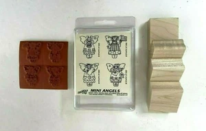 Vintage Stampin' Up Mini Angels Wood Stamps Set of 4 Unmounted NEW - Picture 1 of 5