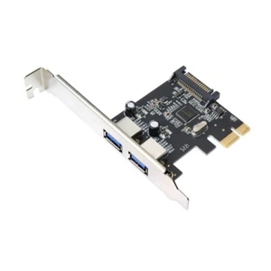 PCIE to Two Port USB3.0 Card PCIExpress to USB Expansion Upgraded for Desktop PC - Afbeelding 1 van 8