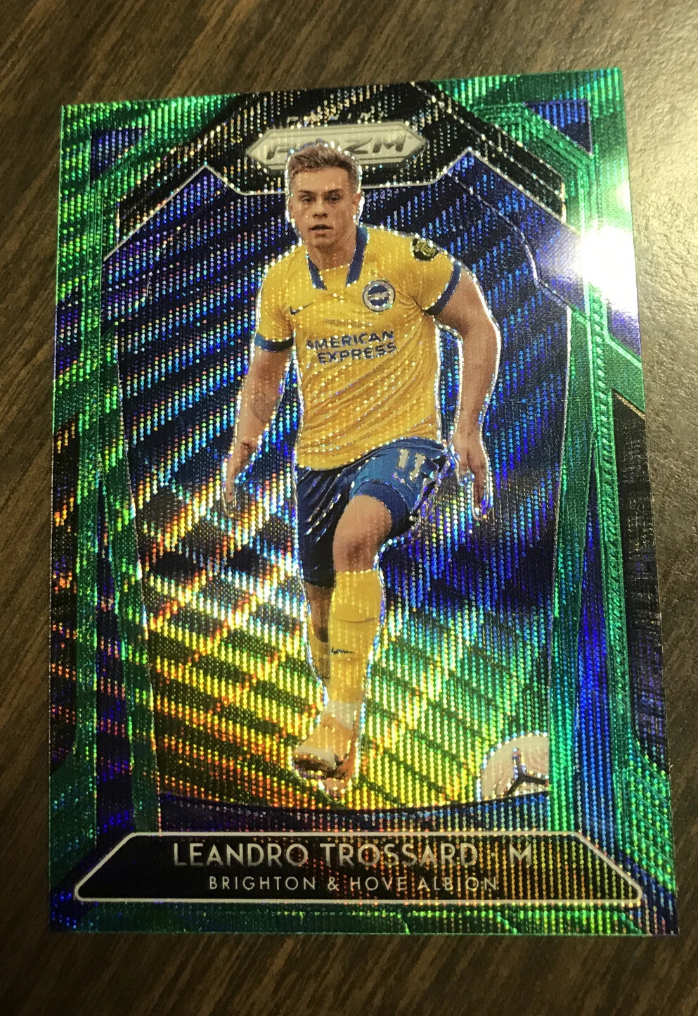 2020-21 Panini Prizm Premier League Leandro Trossard Green Wave Prizm