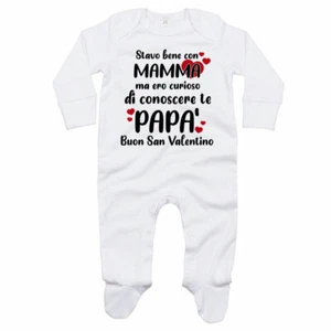 Tutina neonato stavo bene con mamma ma ero curioso di conoscere te papà buon ... - Foto 1 di 1