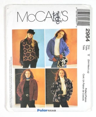 McCall's Sewing Pattern 2964 Misses' Small Med Large Easy Fitting Jacket Uncut - Image 1 of 3