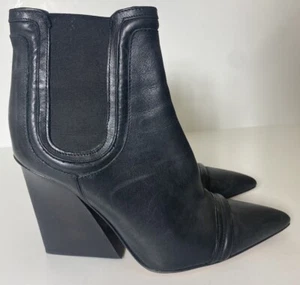 Zara Damen Stiefeletten Schwarz Leder Studio Größe EU 39 US 8 - Bild 1 von 14