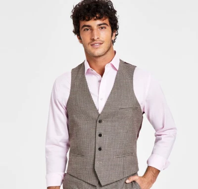 Chaleco ajustado BAR III para hombre COLOR Borgoña/NEGRO talla XL nuevo Foto 1 de 3