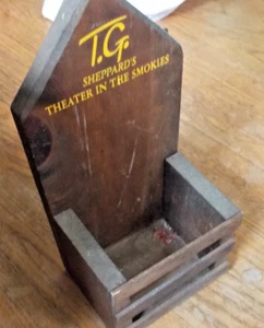 Vintage T G Shepard  WOOD BROCHURE HOLDER - Picture 1 of 3
