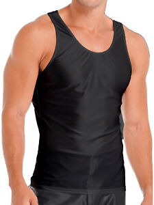 Men Tank Top Sleeveless Round Neck T-shirt Fitness Gym Slim Fit Vest Undershirts
