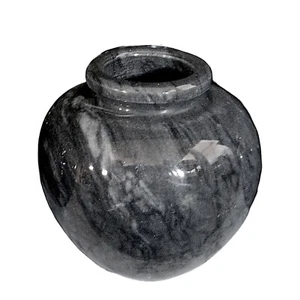 Vaso Marmo Grigio Portafiori Italian Interior Design Home Decor Scultura H 8cm - Picture 1 of 3
