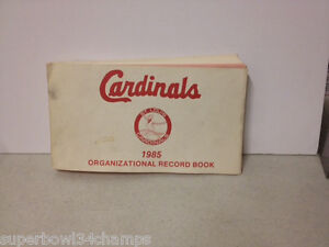 1985 ST LOUIS CARDINALS ORGANIZATIONAL RECORD BOOK W/ COMPLETE PLAYER STATS