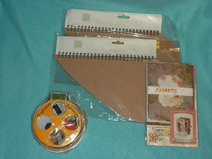 SCRAPBOOKING TWO HEART ALBUMS + MINI BOOK KIT + HALLOWEEN EMBELLISHMENTS - Picture 1 of 4