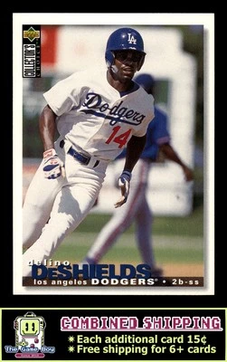 1995 Collector's Choice #218 Delino DeShields Los Angeles Dodgers - Image 1 of 2