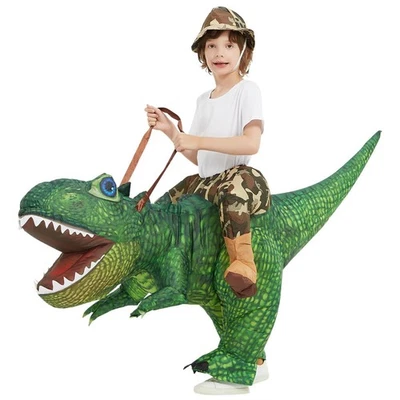 Disfraz de dinosaurio inflable para niños 48 pulgadas disfraces inflables de Halloween para niños niña... Foto 1 de 4