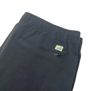 Vuori Pants Mens XL Black Ripstop Drawstring Elastic Waist Zip Pocket V412 - Picture 1 of 8