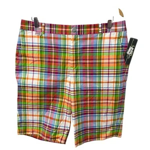 Lauren Ralph Lauren Shorts Womens 14 Golf Active Plaid Multicolor Sport - Picture 1 of 11