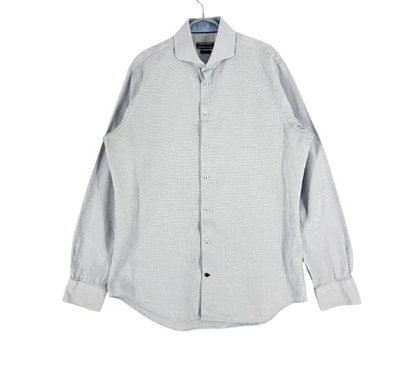 Tommy Hilfiger Casual da Uomo su Misura Slim Fit Camicia Formale Taglia L - 41 - Immagine 1 di 4