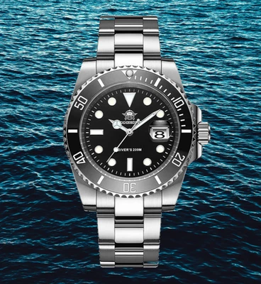 ADDIESDIVE MY-H3-2QZ Stainless Steel Japanese Quartz 200M Divers Watch BGW9 Lume - Image 1 of 4