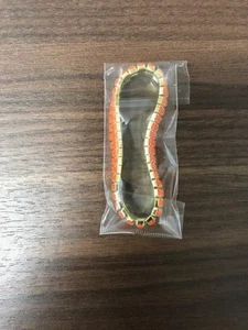 2 Row Resin Jewerly Stone Stretch Bracelet Orange Brand New - Picture 1 of 3