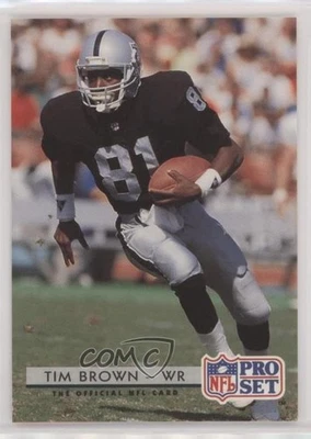 1992 Pro Set Mobil FACT Tim Brown #210 HOF - Image 1 of 2