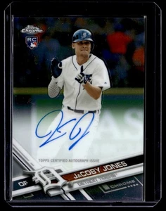2017 TOPPS CHROME ROOKIE AUTOGRAPHS JACOBY JONES RC AUTO DETROIT TIGERS #RA-JJO - Picture 1 of 2