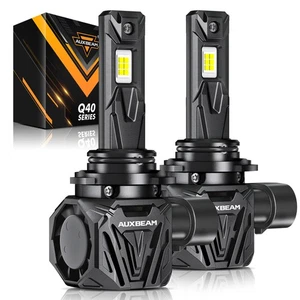 AUXBEAM Canbus 9006 6500K LED Headlight Bulbs 130W 30000LM Kit Low Beam White 2x - Picture 1 of 13
