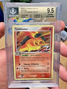 ~ESP~ SPANISH BGS 9.5 Typhlosion Holo 17/115 Unseen Forces Pokemon Card - Picture 1 of 2