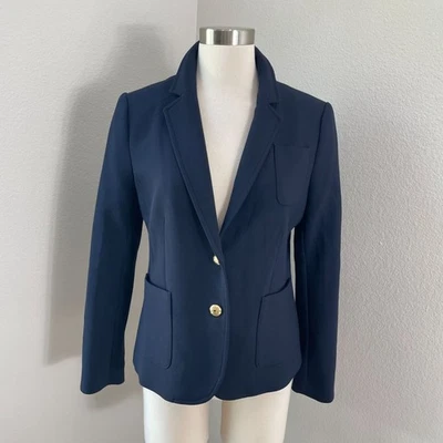 NUEVO Blazer Banana Republic Mujer Petite 10 Chaqueta Hacking Calce Clásico Azul Marino Foto 1 de 4