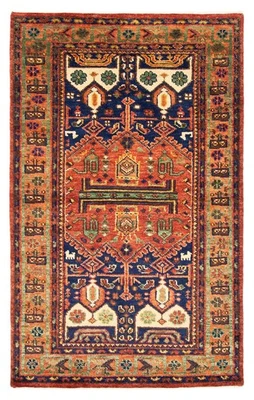 Traditional Vintage Hand-Knotted Oriental Carpet 5'0" x 8'0" Wool Area Rug - Image 1 of 4