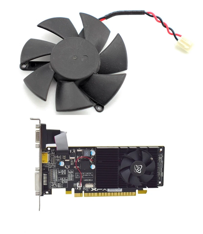 Cooling Fan For XFX R5 230 R7 250 GPU VGA Graphics Card XY5010H12S - Image 1 of 4
