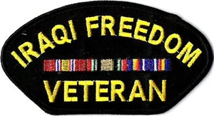 IRAQI FREEDOM VETERAN - CAMPAIGN RIBBON - IRON ON PATCH - Picture 1 of 1