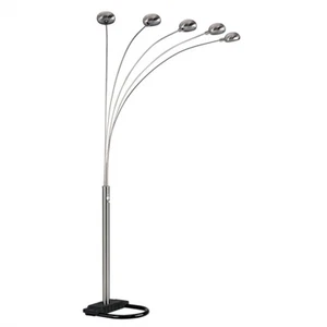 Floor Lamp Living Room Lighting Adjustable 5 Arm Arch Floor Lamp 84 Silver - Picture 1 of 7