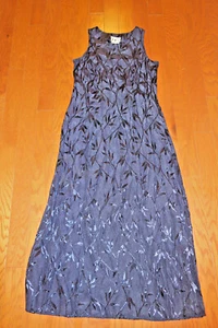 S/ M 7 ❤️ DBY ❤️Summer 50" MAXI Length Dress Fancy EVENING SATIN Sleeveless NAVY - Picture 1 of 6