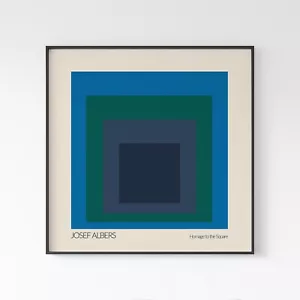 Josef Albers Art Print, Homage to the Square, 5 Square Sizes, New, Premium Matte - Picture 1 of 5