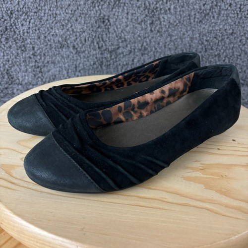 Scarpe casual Clarks Bendables Poesia Favola ballerine donna 8 5 pelle nere slip on