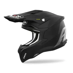 AIROH STRYCKER HELMET BLACK MATT ADULT MOTOCROSS OFF ROAD NEW MX CHEAP MTB BMX - Picture 1 of 2