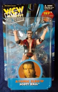 WCW SCOTT HALL 1998 ATOMIC ELBOW nWo Wrestling Action Figure OSFT Rare WWE TNA - Picture 1 of 24