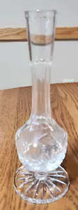 Jarrón brote de vidrio transparente firmado por Rogaska de 9" con ventilador patrón Richmond - Imagen 1 de 12