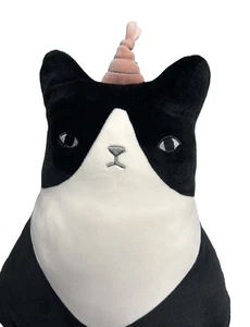 LivHeart Roomies Party Katze Plüsch schwarz weiß Smoking rosa Hut Kissen 24 Zoll selten - Bild 1 von 7