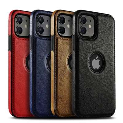 For iPhone 13 12 Pro Max Case Slim Leather Luxury Thin Shockproof Cover Case*