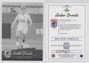 2021 Parkside NWSL Vol 2 Black and White Amber Brooks #240 Rookie RC