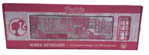 Barbie Wired Keyboard, USB Connection, Ergonomic Design Pink NEW! - Picture 1 of 2