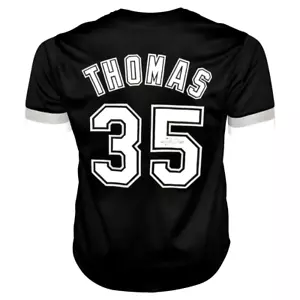 FRANK THOMAS SIGNED CUSTOM XL CHICAGO BLACK JERSEY, JSA COA #WP660369 - Picture 1 of 4