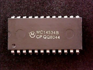MC14534B - Motorola 5 Cascaded BCD Counter 4534 (DIP-24) GENUINE - Bild 1 von 1