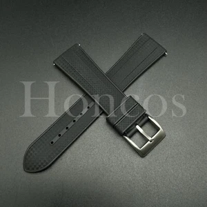 22 MM FKM Soft Silicone Rubber Watch Band Strap Quick Release Fits for Huawei BK - Picture 1 of 4
