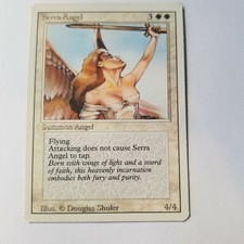 MAGIC THE GATHERING MTG Revised 1994 Serra Angel 100% authentic vintage magic 01