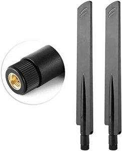 2x Dual Band 2.4G/5GHz WiFi Antenna 9dBi SMA for Security Trailer Backup Camera - Picture 1 of 13