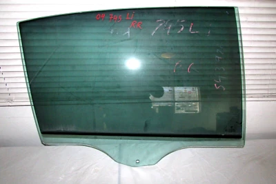 2003-2008 BMW 745Li E66 4 portas passageiro direito porta traseira janela vidro fabricante de equipamento original - Imagem 1 de 4