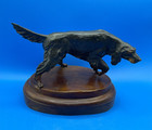ROBERT BOB WINSHIP 1986 LOST WAX BRONZE OF A GORDON SETTER DOG